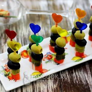 Рецепт Канапе с оливками