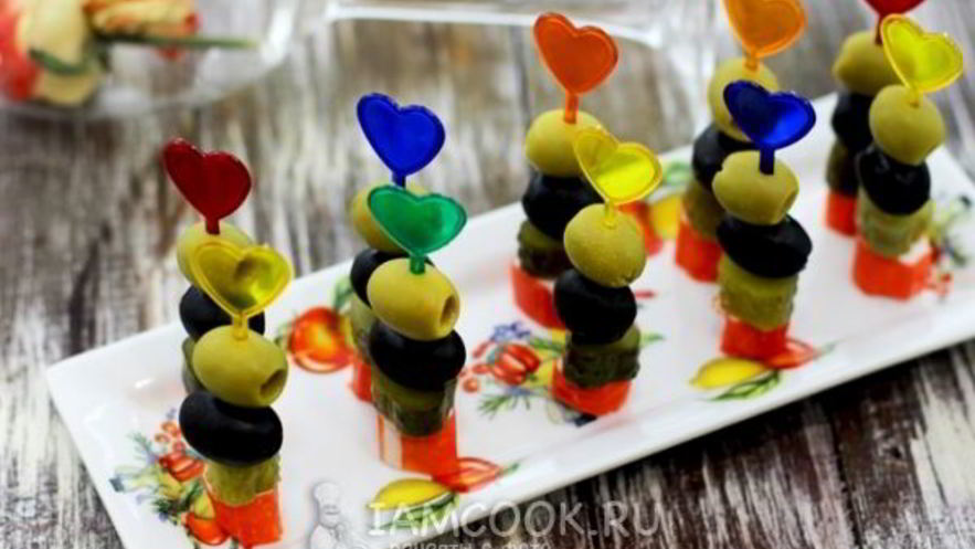 Рецепт канапе с оливками