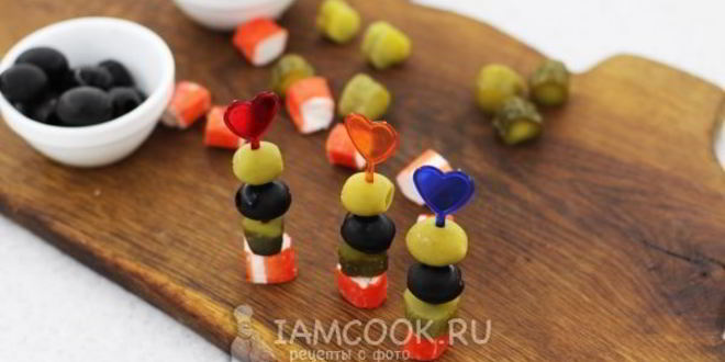 Рецепт канапе с оливками