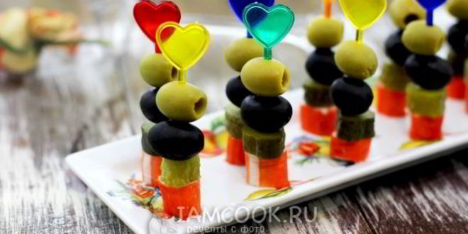 Рецепт канапе с оливками