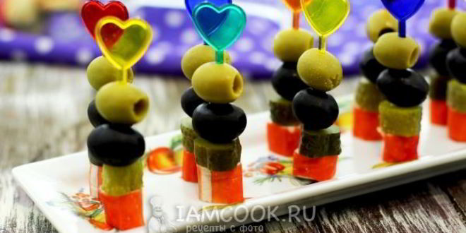 Рецепт канапе с оливками