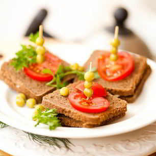 Рецепт Канапе с салом