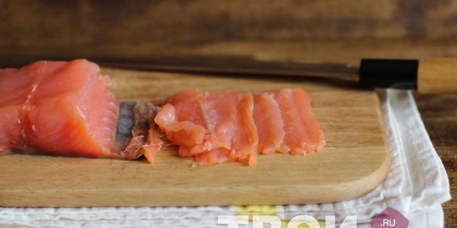 Рецепт канапе с семгой