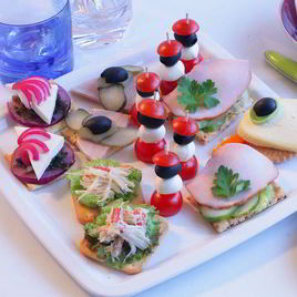 Рецепт Канапе с ветчиной