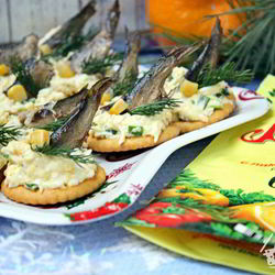 Рецепт Канапе со шпротами