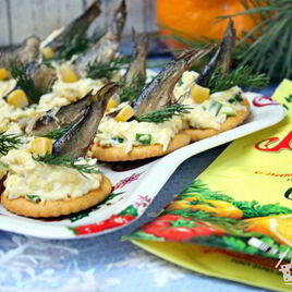 Рецепт Канапе со шпротами