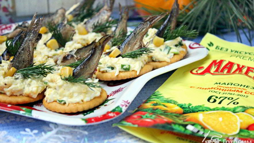 Рецепт канапе со шпротами