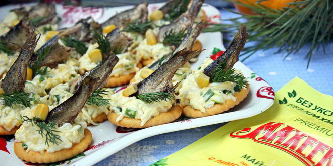 Рецепт канапе со шпротами