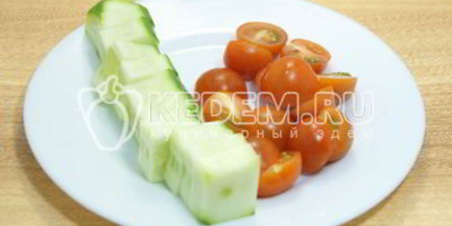 Рецепт овощного канапе с сыром фета