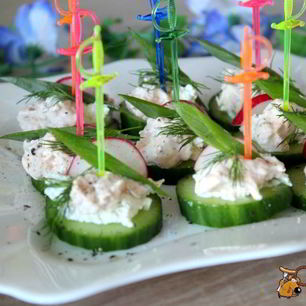 Рецепт Овощных канапе Девичьи посиделки