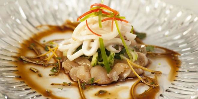 Рецепт карпачча из гребешка с кальмаром