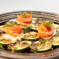 Рецепт Карпачча из цукини с лососем