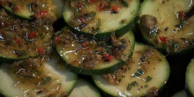 Рецепт карпачча из цукини с лососем