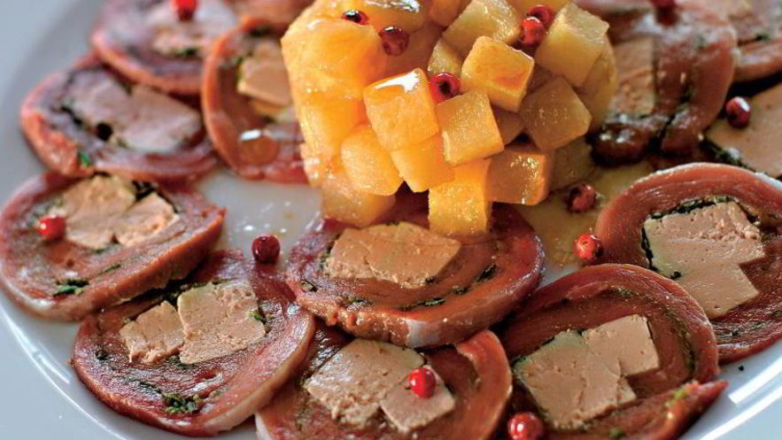 Рецепт карпачча из утки с фуа-гра и грушами