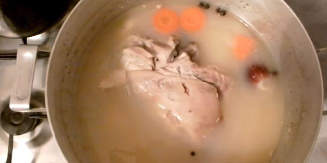 Рецепт холодца из свиной рульки и курицы