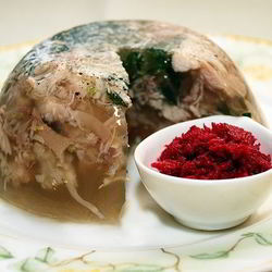 Рецепт Холодца из свиных ножек и курицы