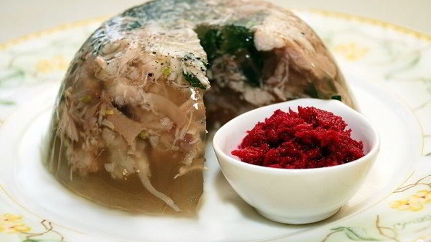 Рецепт холодца из свиных ножек и курицы