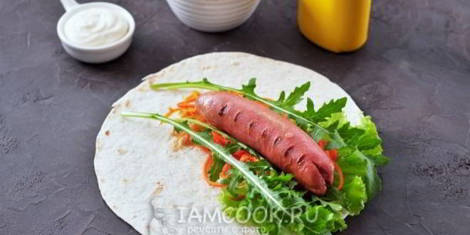 Рецепт хот-дога в лаваше