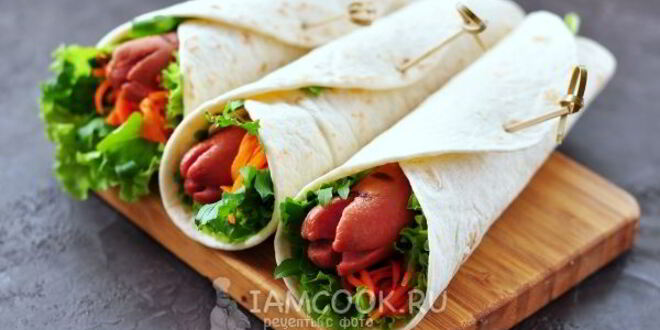 Рецепт хот-дога в лаваше