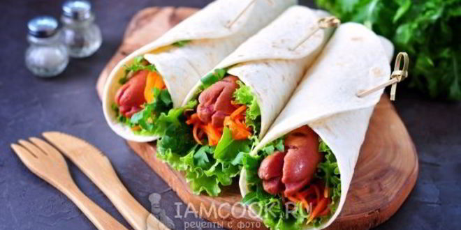 Рецепт хот-дога в лаваше