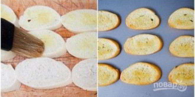 Рецепт кростини с запеченной клюквой