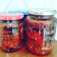 Рецепт Огонька из баклажан с болгарским перцем и помидор