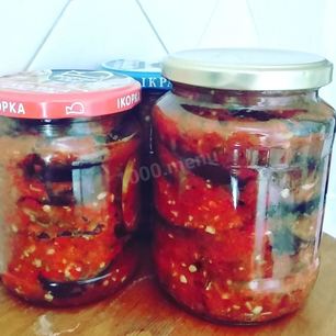 Рецепт Огонька из баклажан с болгарским перцем и помидор