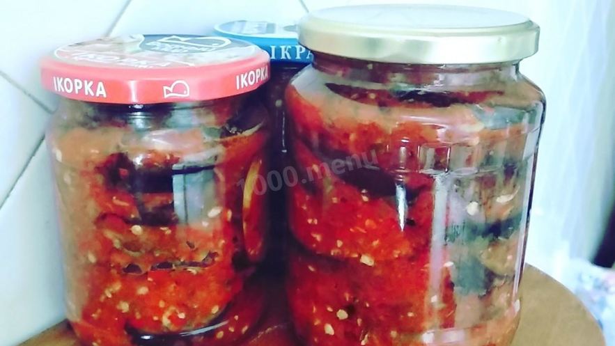 Рецепт огонька из баклажан с болгарским перцем и помидор