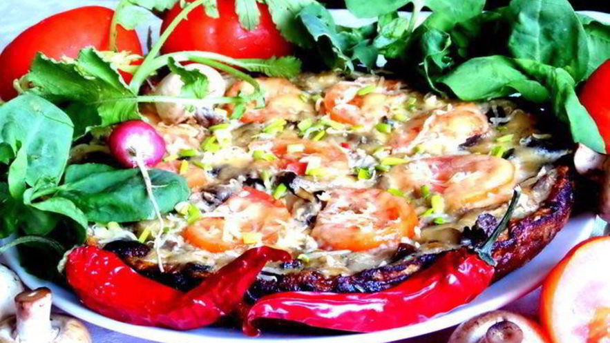 Рецепт фриттаты из баклажанов с грибами