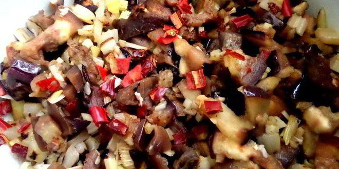 Рецепт фриттаты из баклажанов с грибами