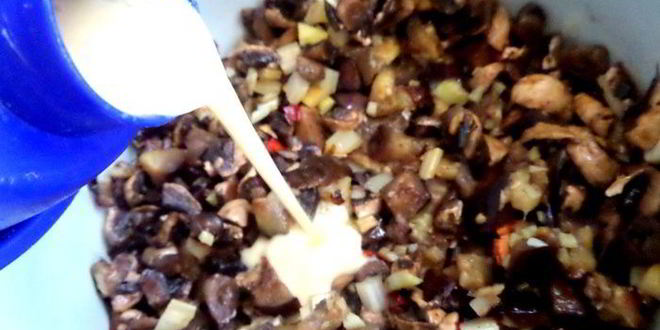 Рецепт фриттаты из баклажанов с грибами