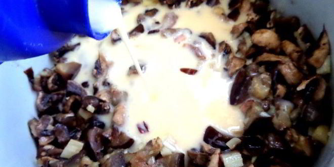 Рецепт фриттаты из баклажанов с грибами