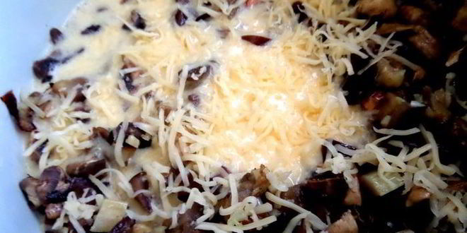 Рецепт фриттаты из баклажанов с грибами