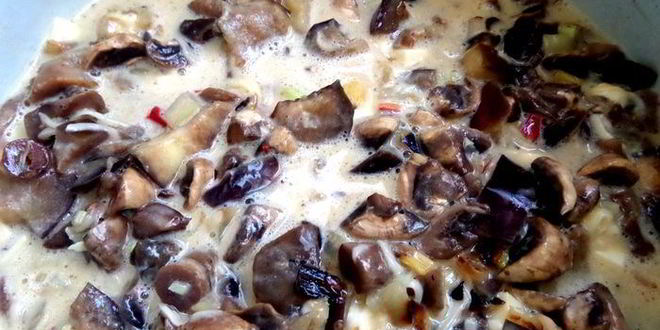 Рецепт фриттаты из баклажанов с грибами