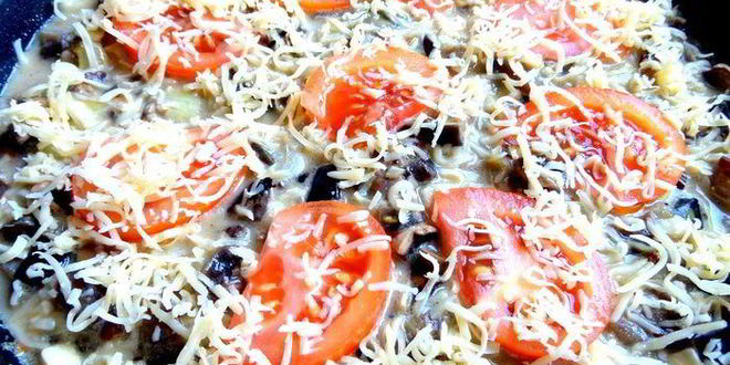 Рецепт фриттаты из баклажанов с грибами