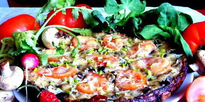 Рецепт фриттаты из баклажанов с грибами