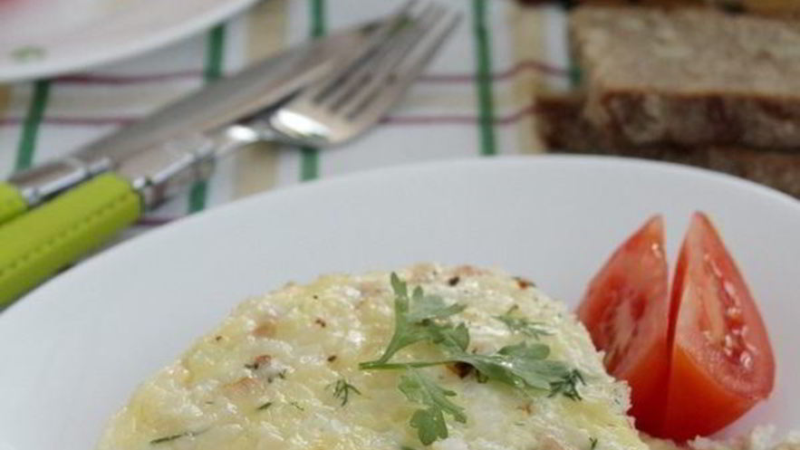 Рецепт фриттаты с копченой куринной грудкой и рисом