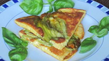 Рецепт Фриттаты с цветками цукини