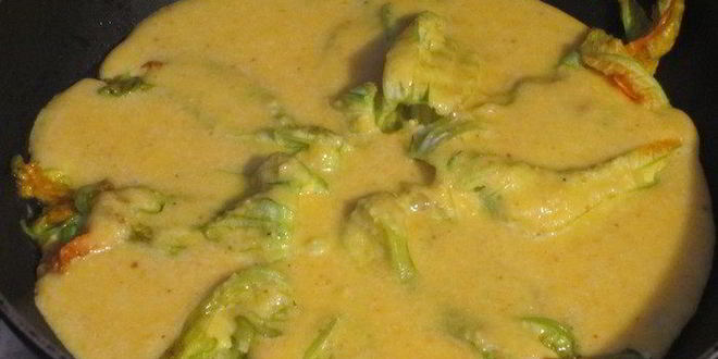 Рецепт фриттаты с цветками цукини