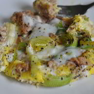 Рецепт Фриттаты с тунцом и луком-пореем