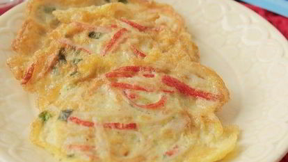 Рецепт Мини-омлетов с крабовыми палочками