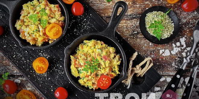 Рецепт омлета на сковороде