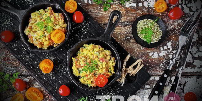 Рецепт омлета на сковороде