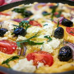 Рецепт Омлета по мотивам греческого салата