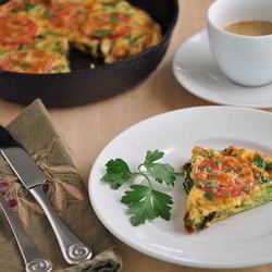 Рецепт Омлета с брокколи и помидорами