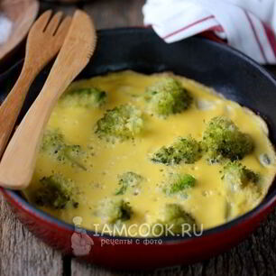 Рецепт Омлета с брокколи на сковороде