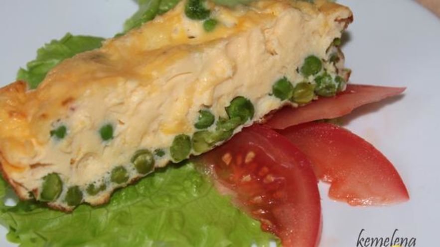 Рецепт омлета с горошком