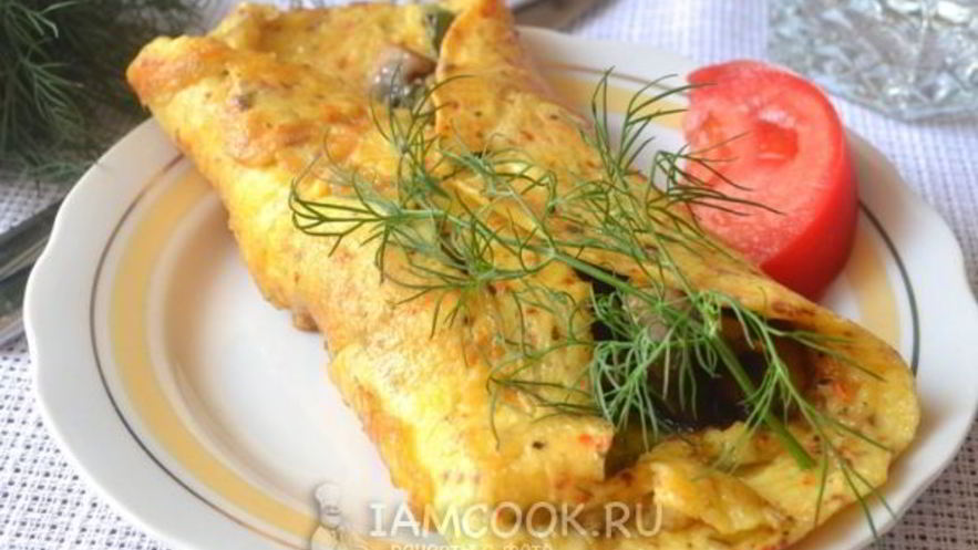 Рецепт омлета с грибами по-испански