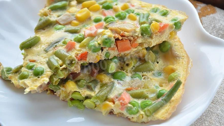 Рецепт омлета с итальянской овощной смесью