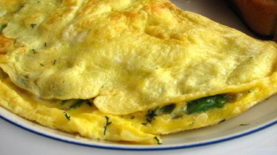 Рецепт омлета с креветками